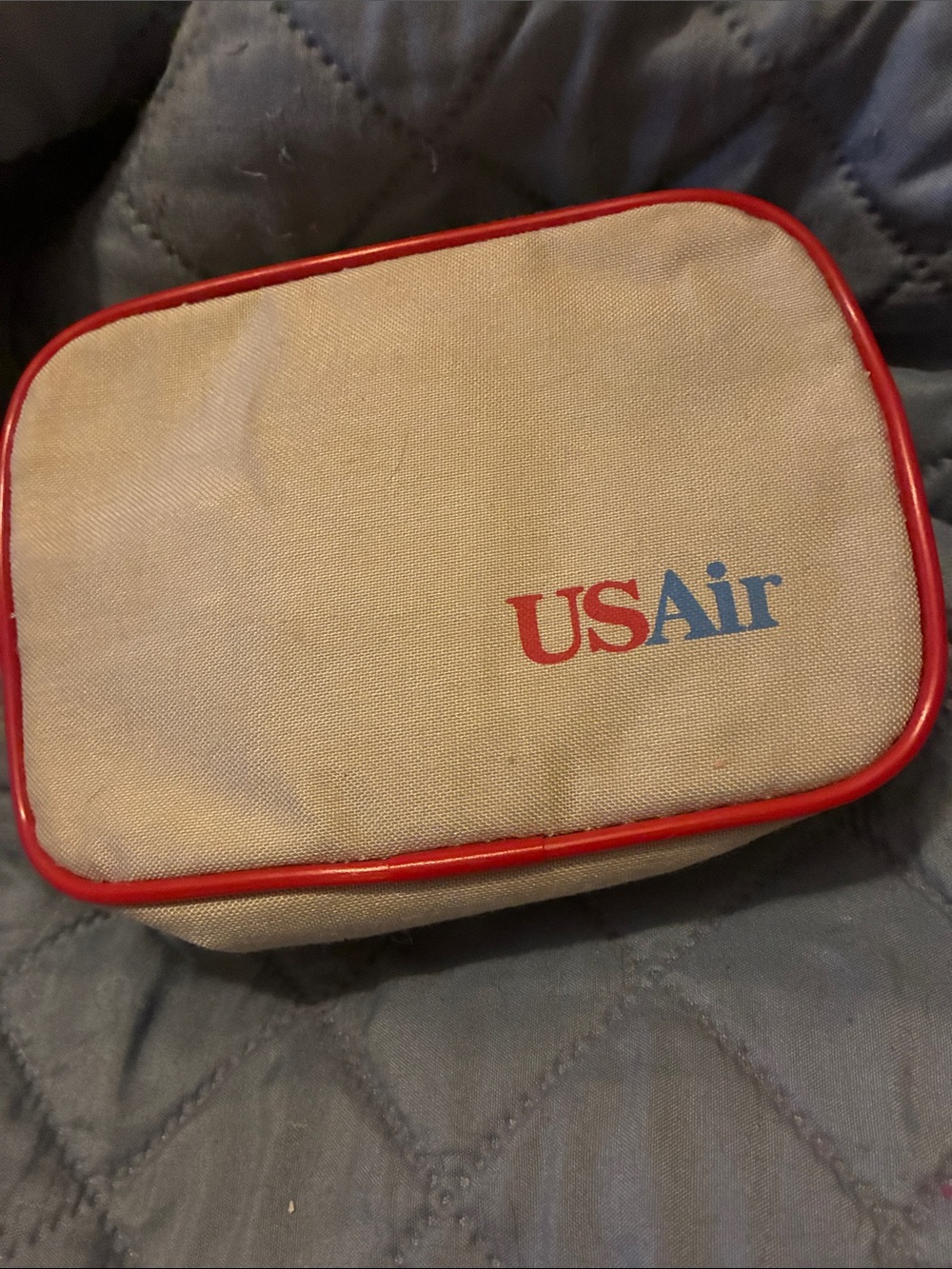 Vintage USAir Amenities Men's Toiletry Bag Full